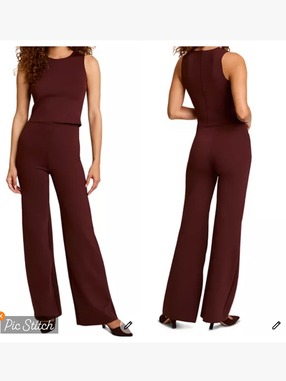 Commando Neoprene Wide Leg Legging Oxblood